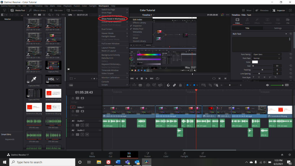 DaVinci Resolve Learning The Interfaces Library News DaVinci Resolve Learning The Interfaces Library News