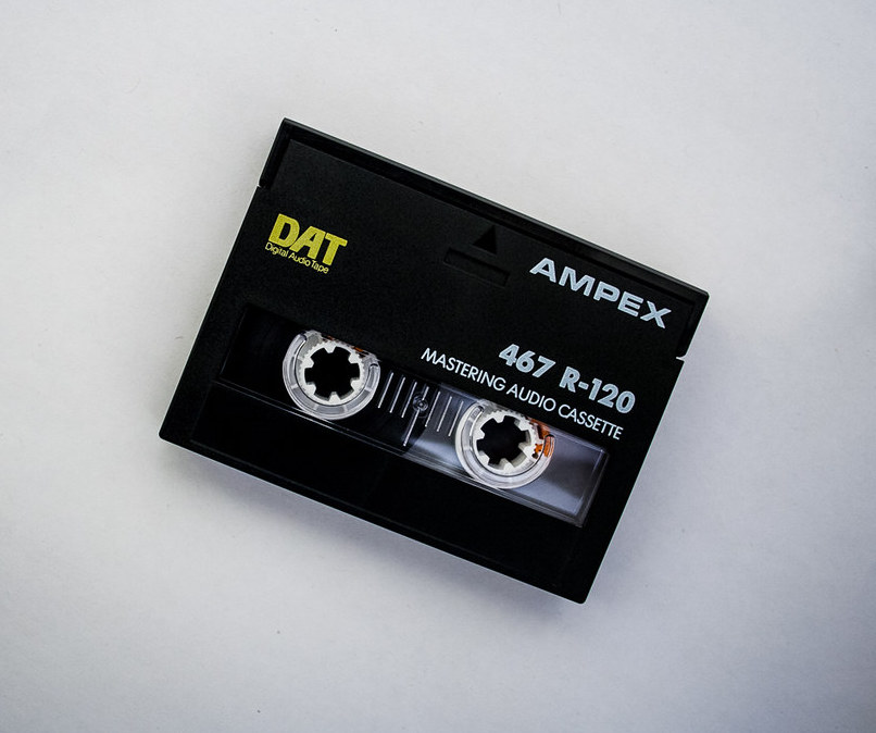 A small DAT cassette tape